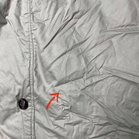 Eddie Bauer Goose Down Winter Jacket Trenchcoat Womens Medium Petite Reversible - Picture 8 of 16